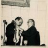 Rómulo Betancourt impone la banda presidencial a Rómulo Gallegos. Congreso Nacional, 15 de febrero de 1948. Autor desconocido. © Archivo Fotografía Urbana.